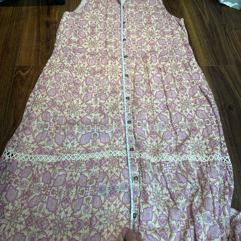 Elegant Pink Sleeveless Maxi Dress - Picture 16 of 16